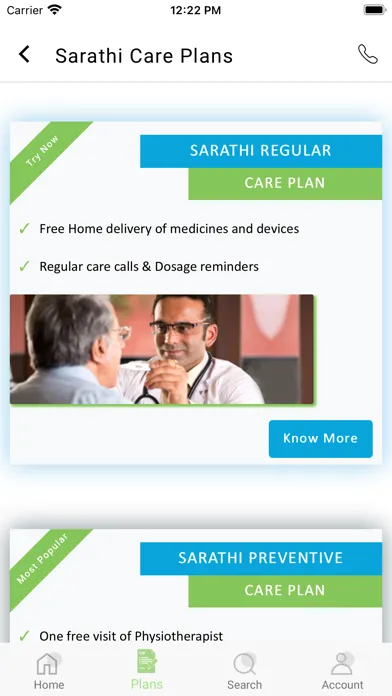 Zrzuty ekranu HealthSarathi