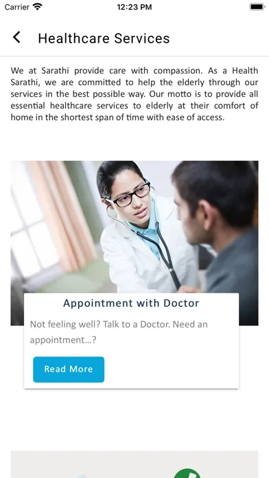 Zrzuty ekranu HealthSarathi