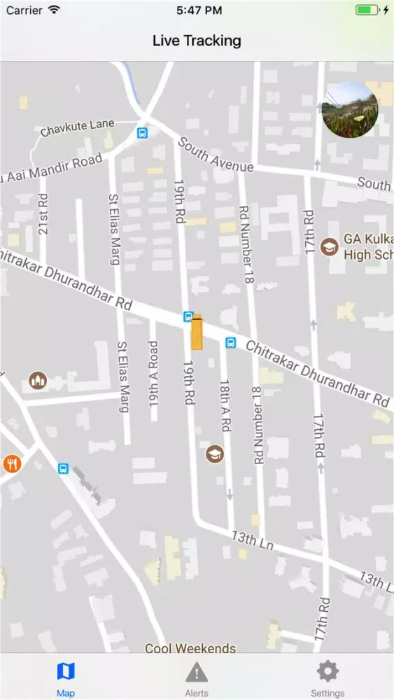 Ảnh chụp màn hình của School Bus Tracko