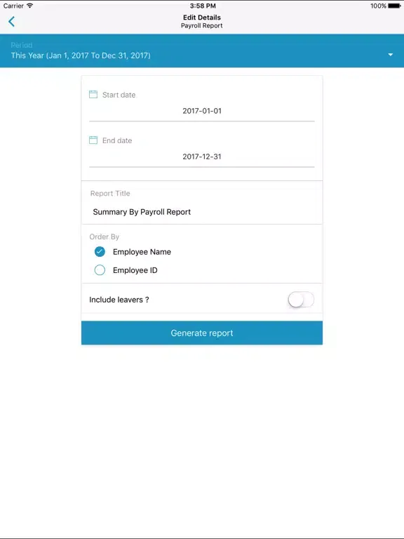 SD Payroll iPad  Screenshots