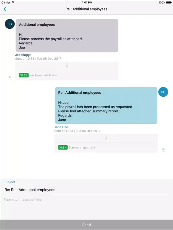 SD Payroll iPad  Screenshots