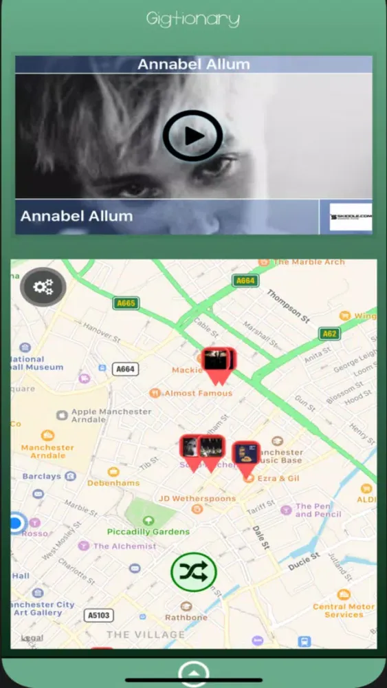 Screenshot di Gigtionary