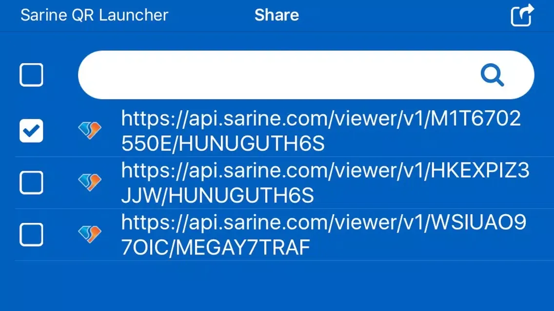 Tangkapan layar Sarine QR Launcher