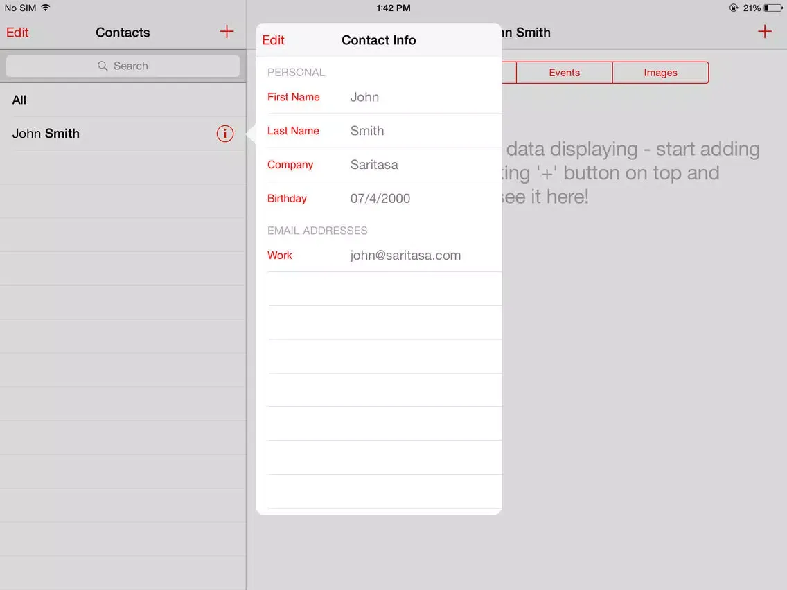 Capturas de tela do Organizer - Address Book, Photo Album, and Calendar iPad 