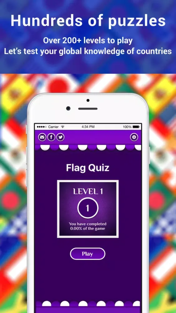 Flag Quiz! - Guessing Country Names from Flags Screenshots