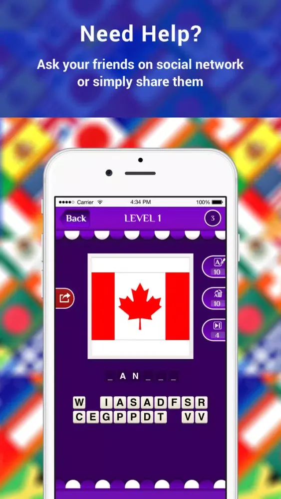 Flag Quiz! - Guessing Country Names from Flags Screenshots