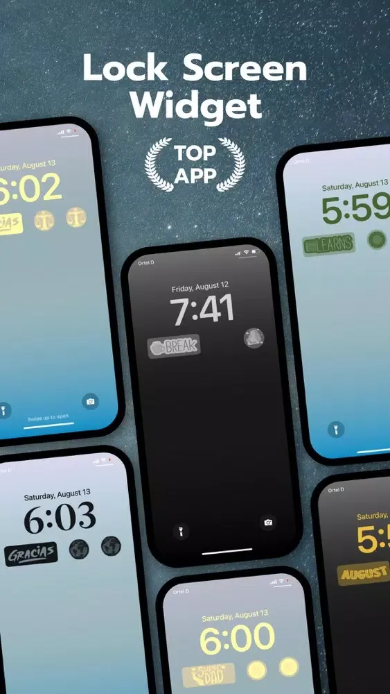 Aesthetic Lock Screen Widget Screenshots