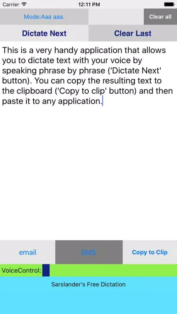 Tangkapan skrin Simply Voice Dictation