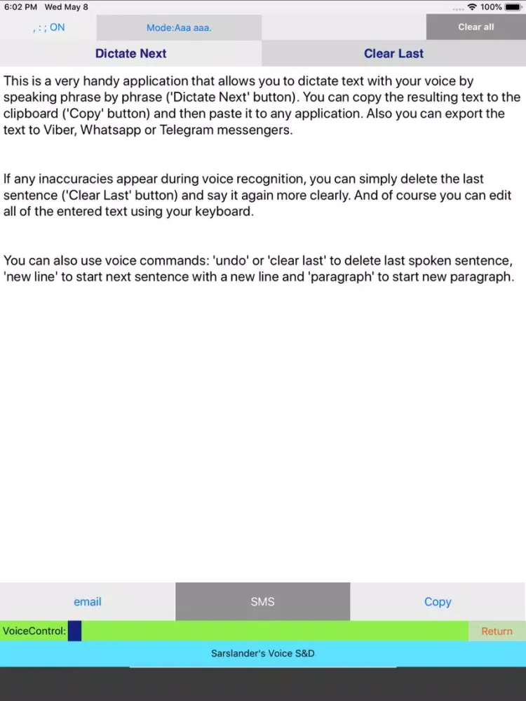 Voice Search & Voice Dictation iPad  स्क्रीनशॉट