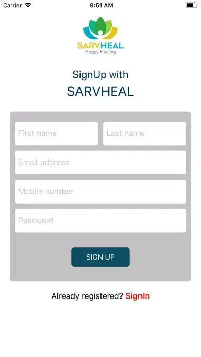 SarvHeal スクリーンショット