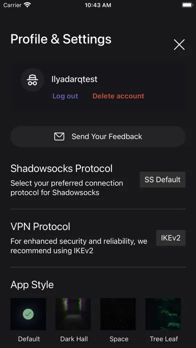 Screenshot di Dark Pass