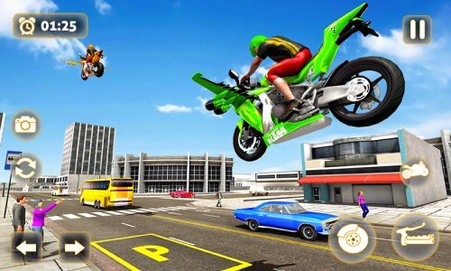 Flying Motorbike Taxi Driving-screenshot-3