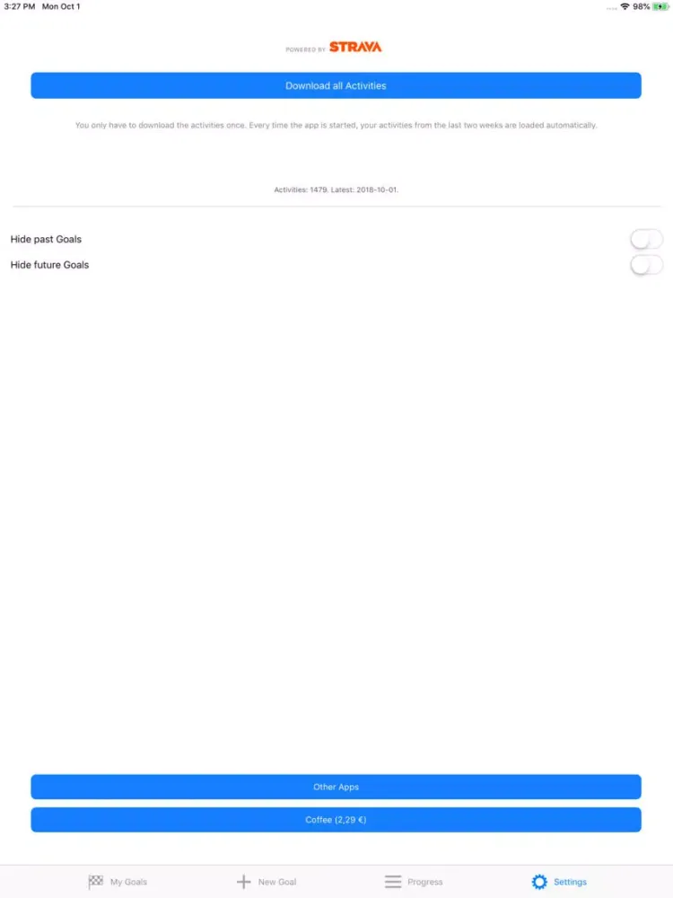 Ảnh chụp màn hình của Cycling And Running Goals iPad 