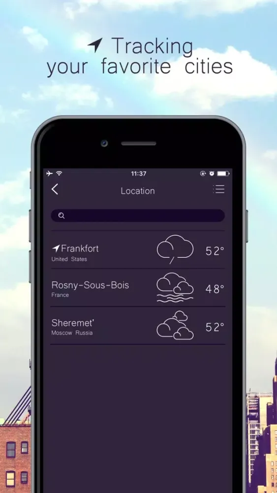 Скриншоты Sasha Weather FREE-Live 7day forecast for all city