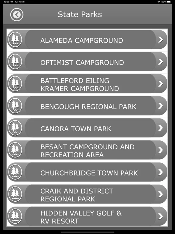 Capturas de tela do Camping &Trails -Saskatchewan iPad 
