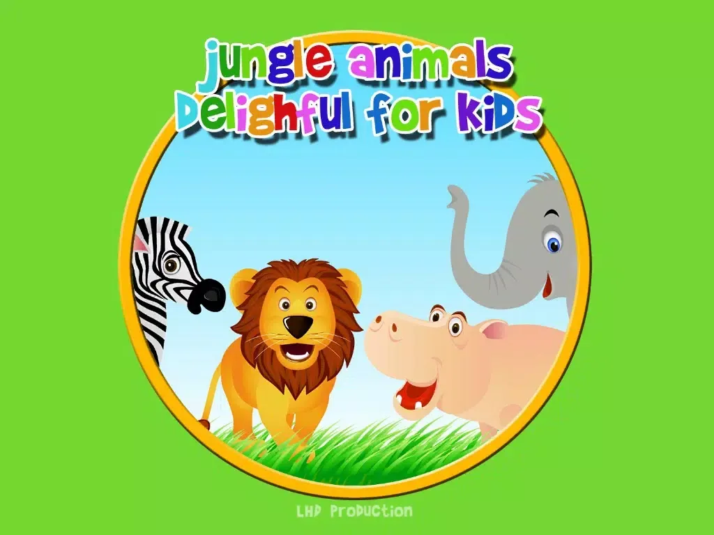 jungle animals delightful for kids - no ads iPad  스크린샷