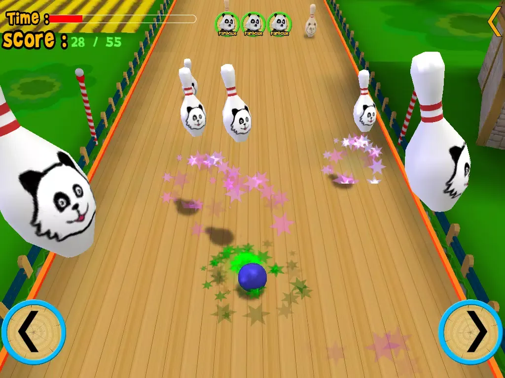 pandoux crazy bowling for kids - free game iPad  Screenshots
