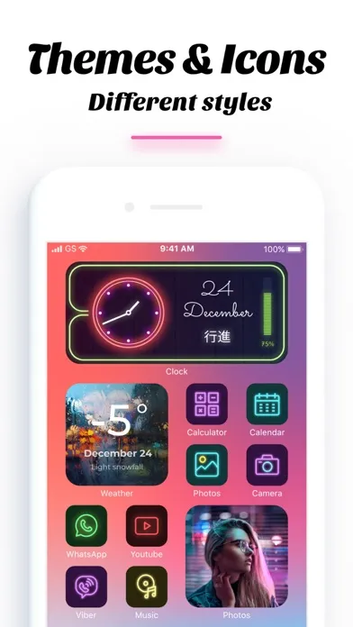 ภาพหน้าจอของ Widgets & icons. Color widget