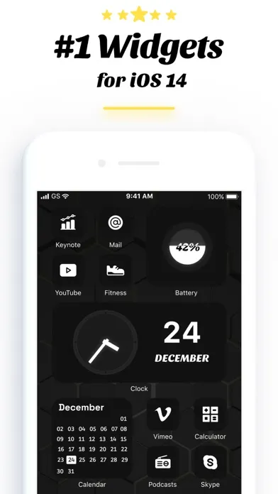 ภาพหน้าจอของ Widgets & icons. Color widget