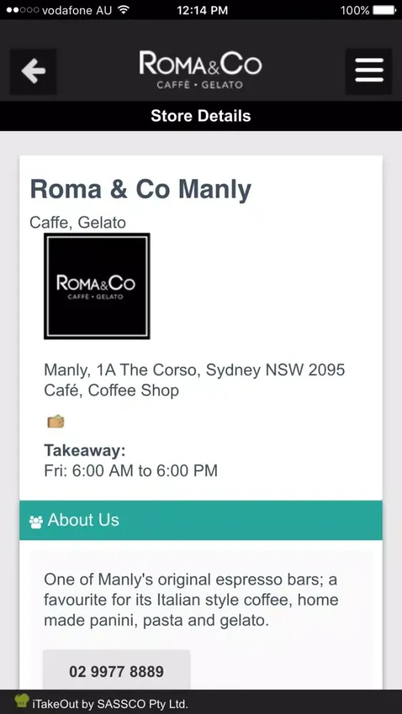 Ảnh chụp màn hình của Roma & Co Manly