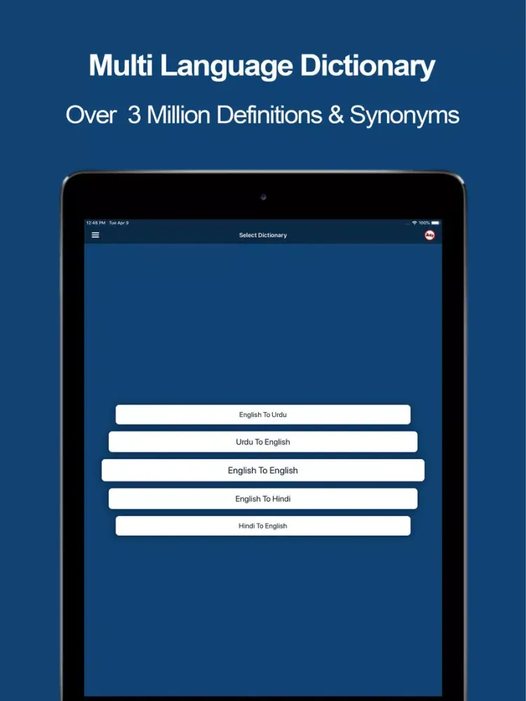 Capturas de pantalla de Multilingual Dictionary Pro iPad 