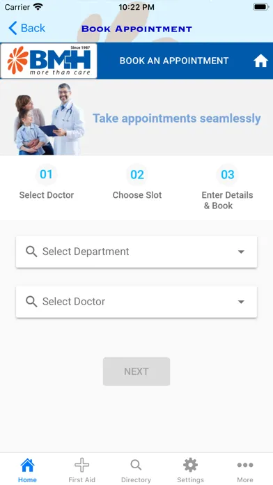 BMH App Screenshots