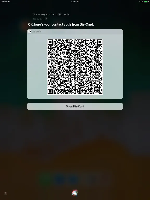 Zrzuty ekranu Biz-Card App iPad 