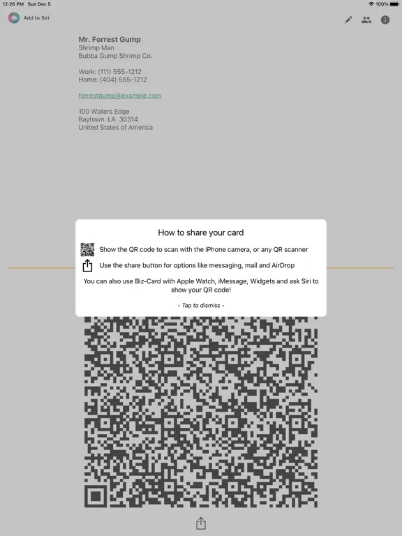 Zrzuty ekranu Biz-Card App iPad 