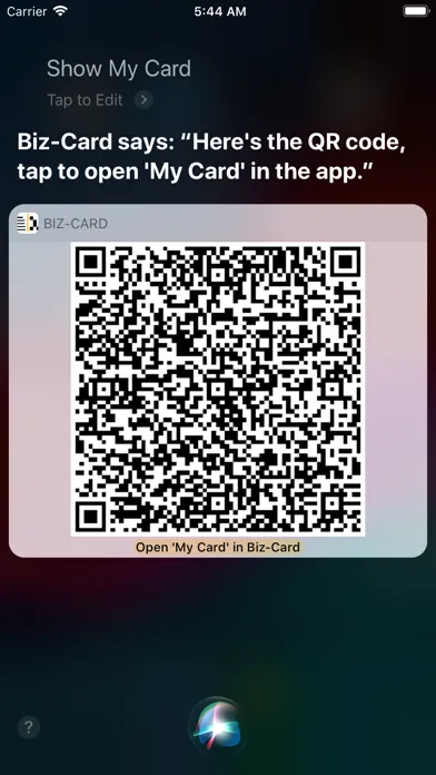 Zrzuty ekranu Biz-Card App