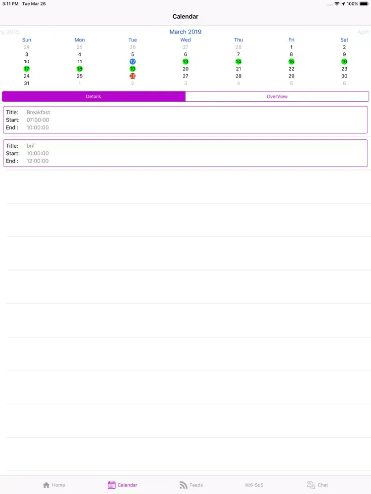 Ojo Event iPad  Screenshots