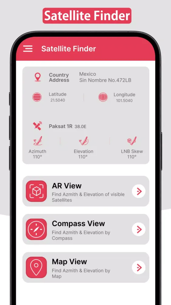 Satellite finder(AlignDish) Ekran Görüntüleri