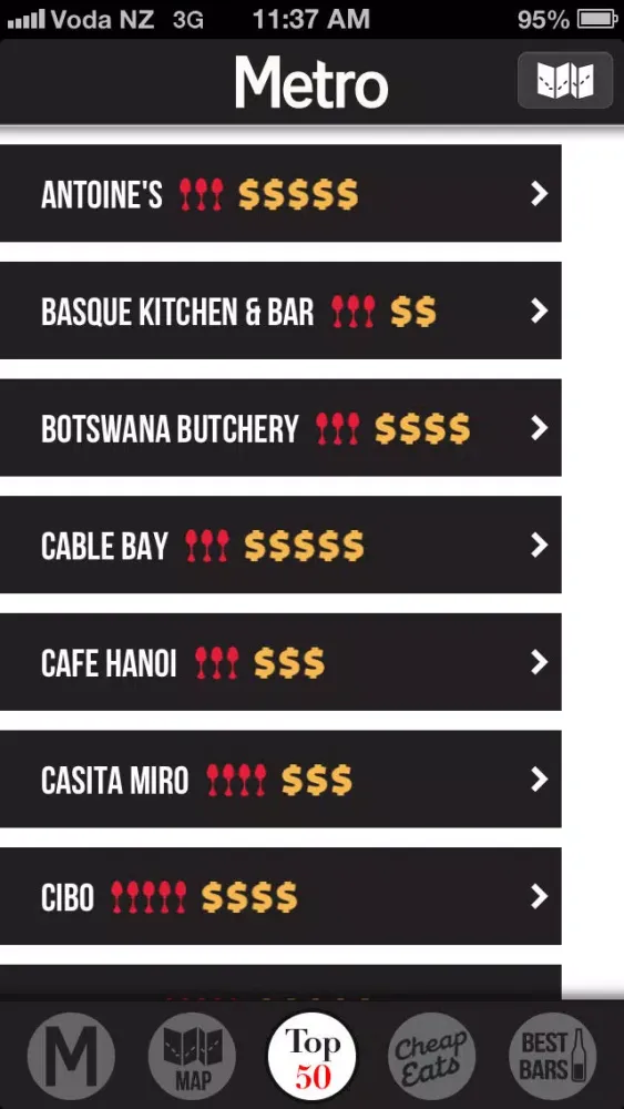Metro Eats Auckland Screenshots