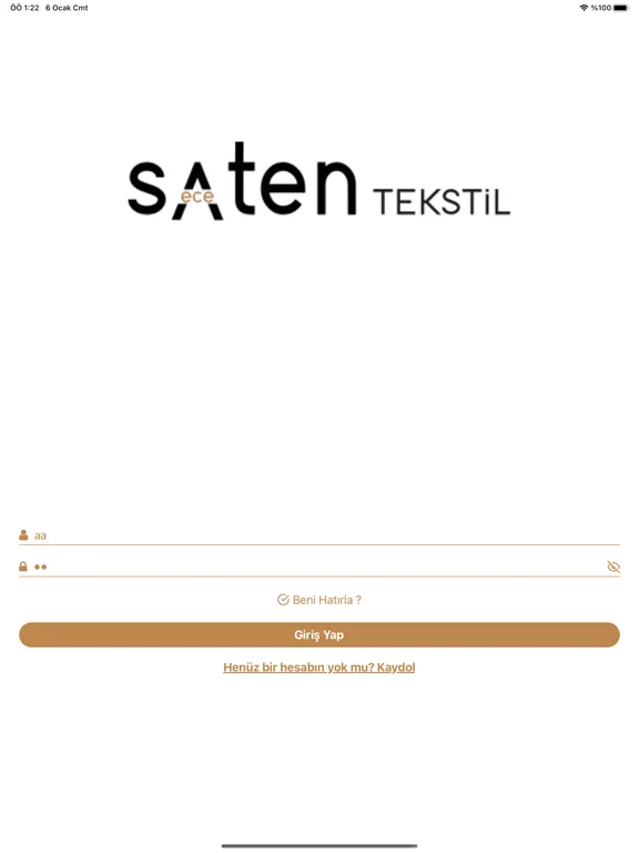 Saten Tekstil B2B iPad 應用截圖