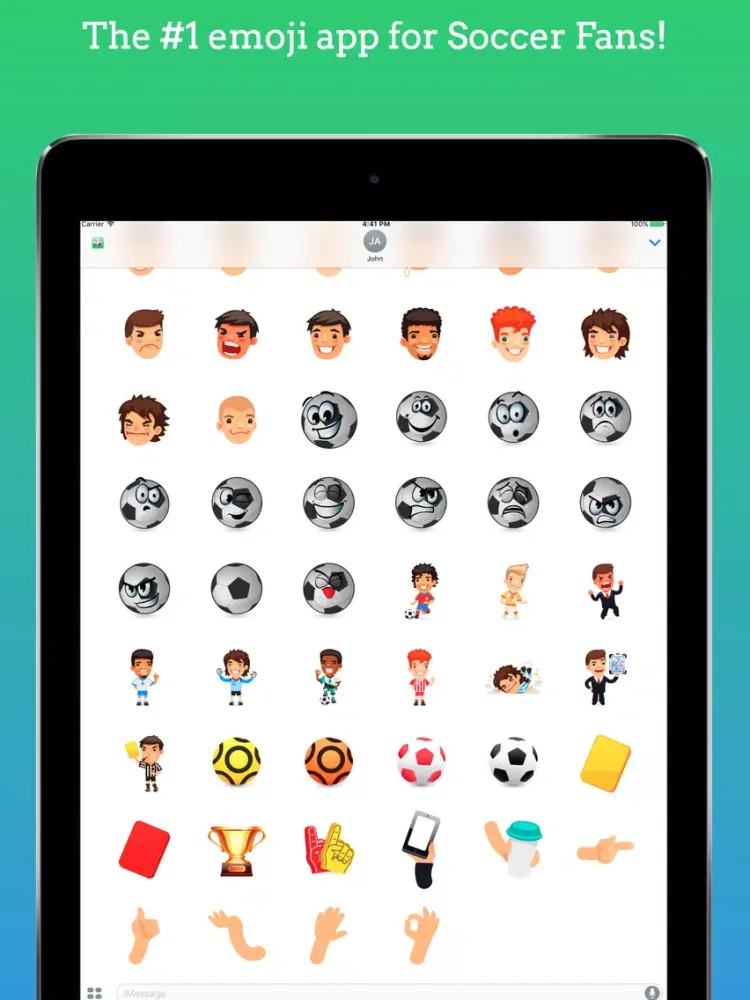 FootMoji PRO - Soccer Emoji & Stickers iPad 应用截图