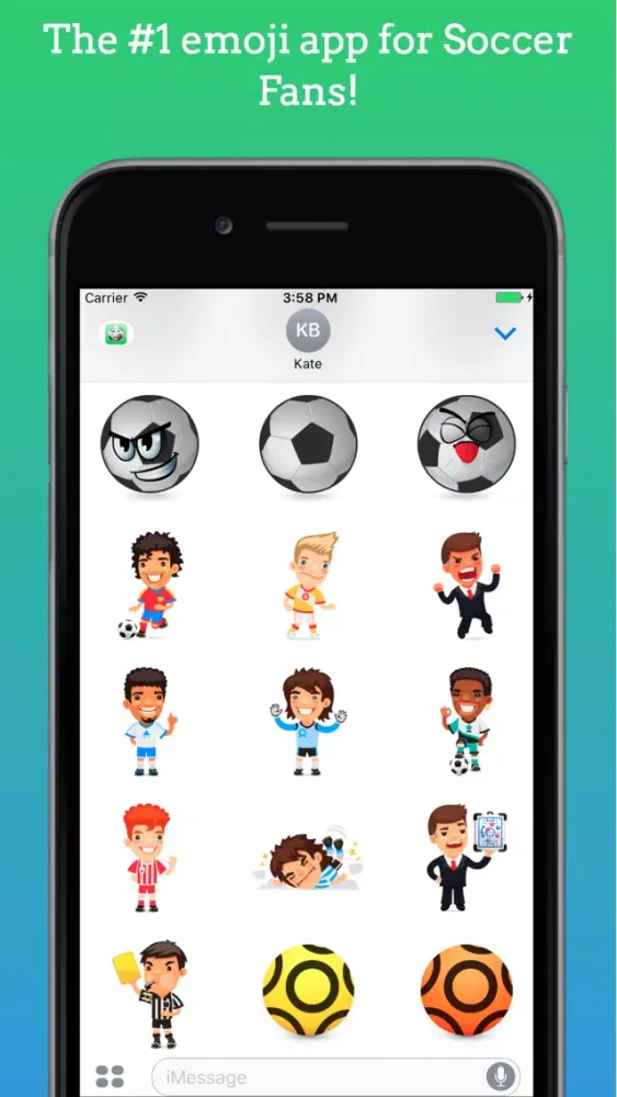FootMoji PRO - Soccer Emoji & Stickers应用截图