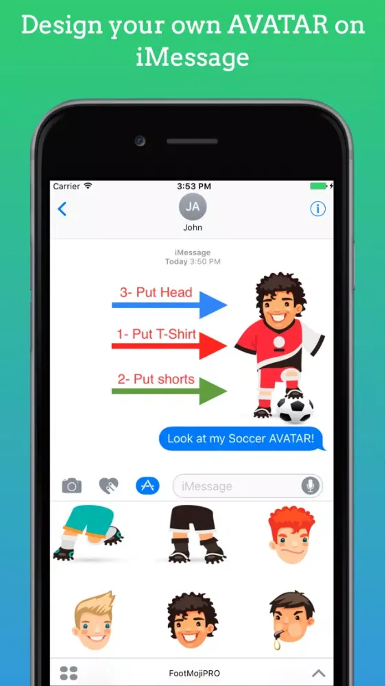 FootMoji PRO - Soccer Emoji & Stickers应用截图