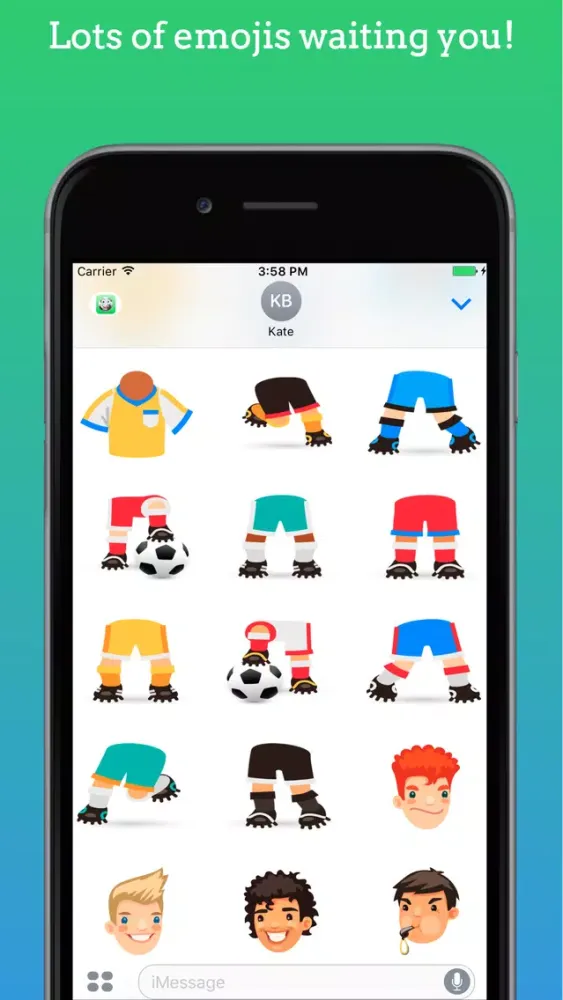 FootMoji PRO - Soccer Emoji & Stickers应用截图