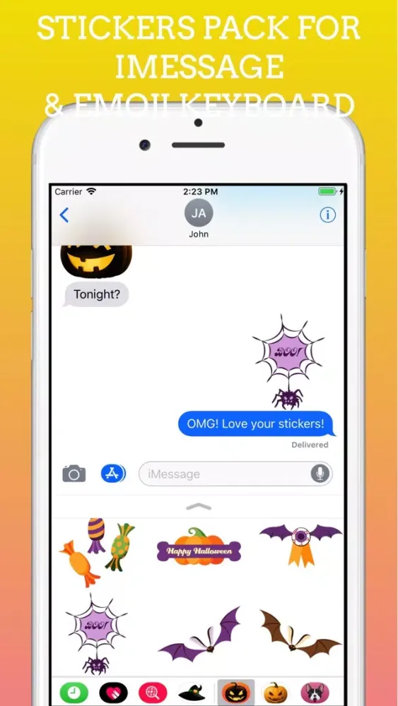 HalloMoji Emojis Keyboard Screenshots
