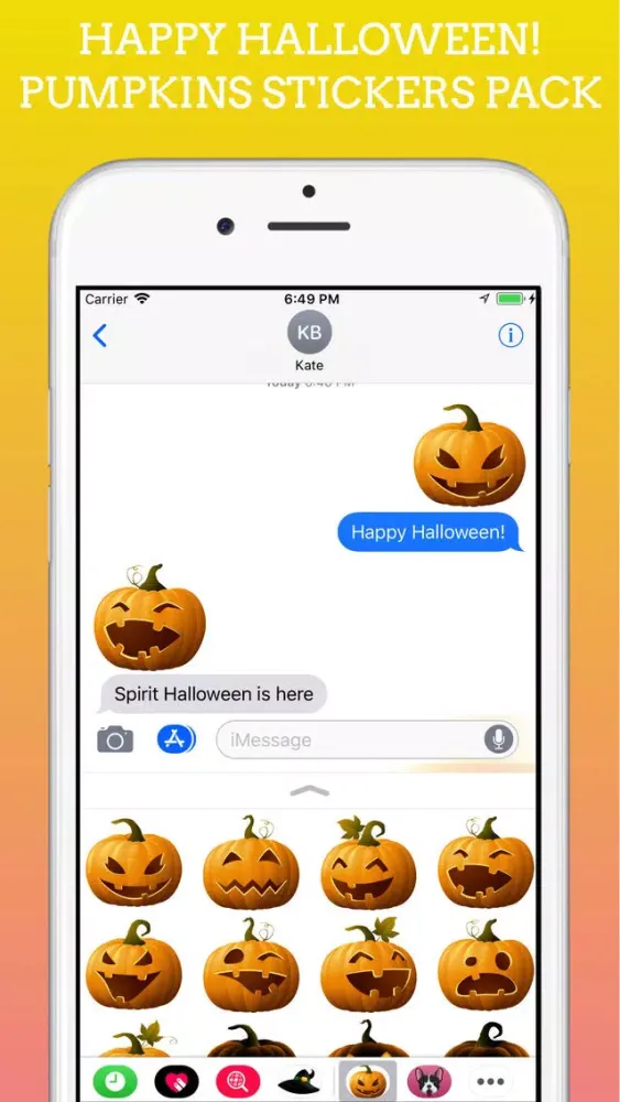 Ảnh chụp màn hình của Pumpkings Halloween Emoji