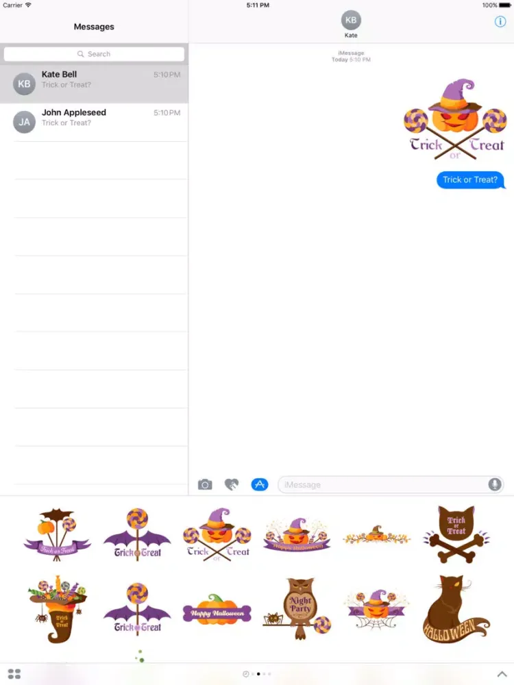 TrickTreatMoji Halloween Emoji Stickers iMessage iPad  Screenshots
