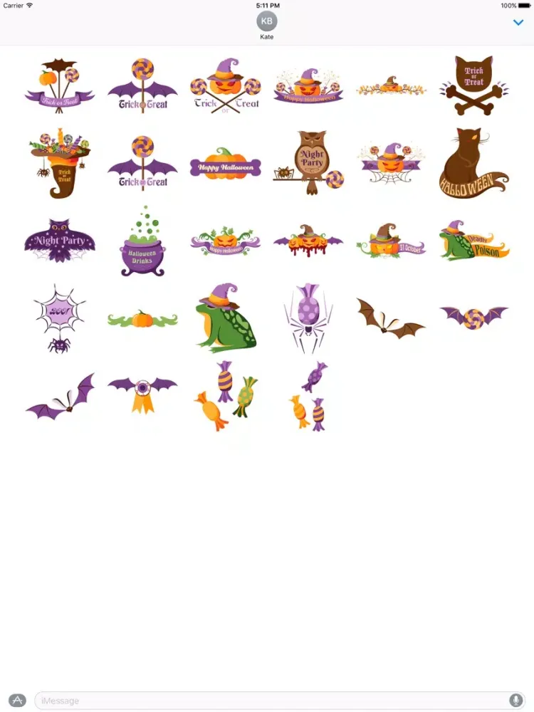 TrickTreatMoji Halloween Emoji Stickers iMessage iPad  Screenshots