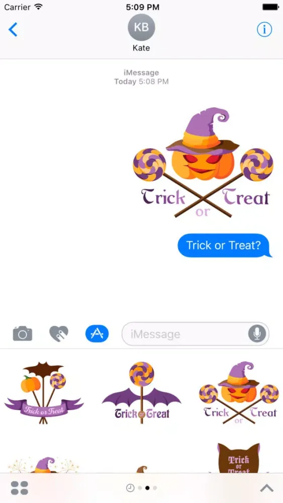TrickTreatMoji Halloween Emoji Stickers iMessage Screenshots