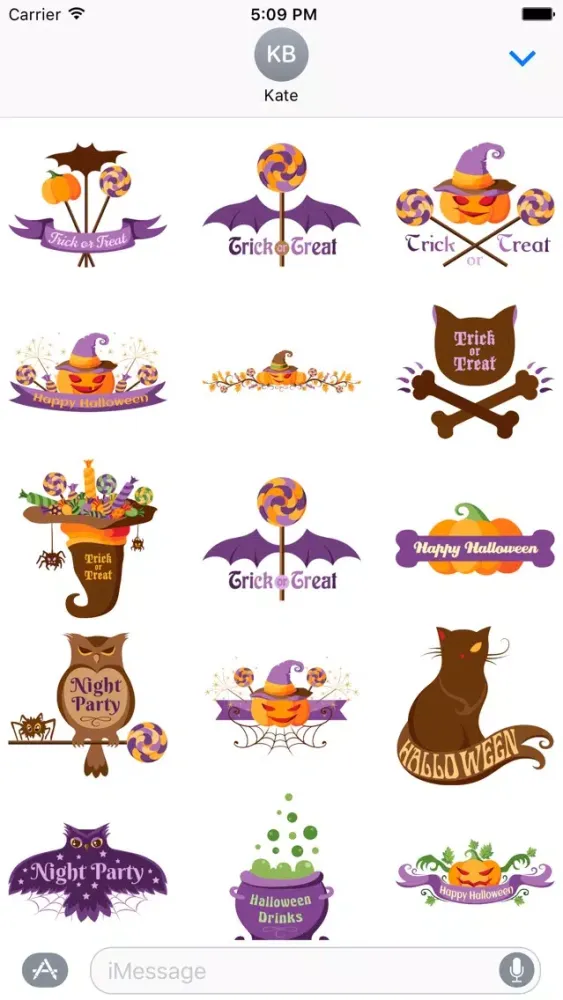 TrickTreatMoji Halloween Emoji Stickers iMessage Screenshots