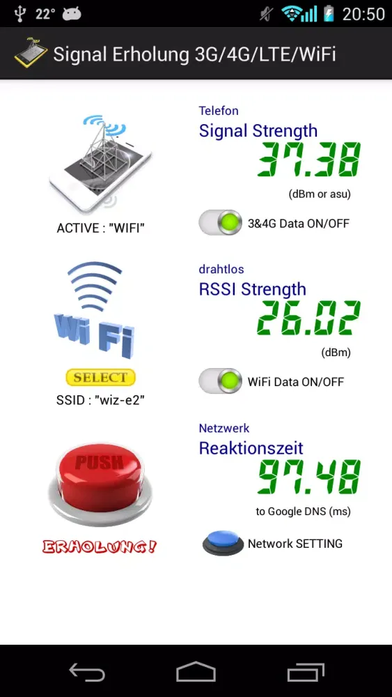 Captures d'écran de Signal Verbesserung 3G/4G/WiFi