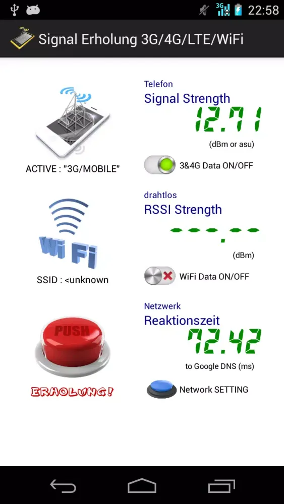 Captures d'écran de Signal Verbesserung 3G/4G/WiFi