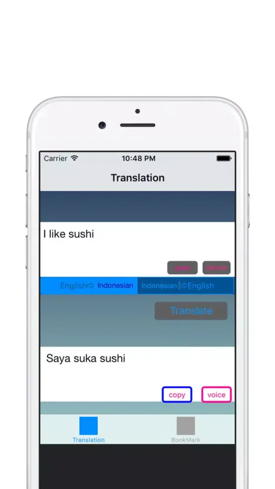 English to Indonesian Translator - Indonesian to English Language Translation & Dictionary应用截图