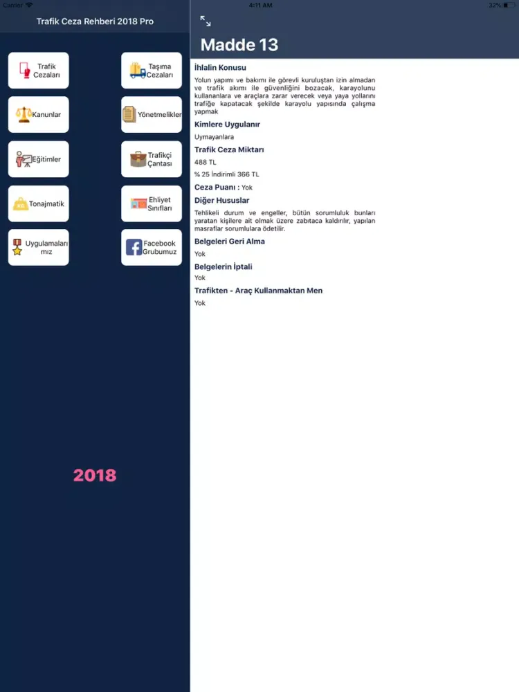 Trafik Ceza Rehberi 2022 Pro iPad  سکرین شاٹس