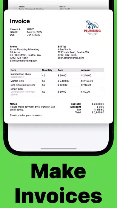 Invoice Forms — Receipt Maker Ekran Görüntüleri
