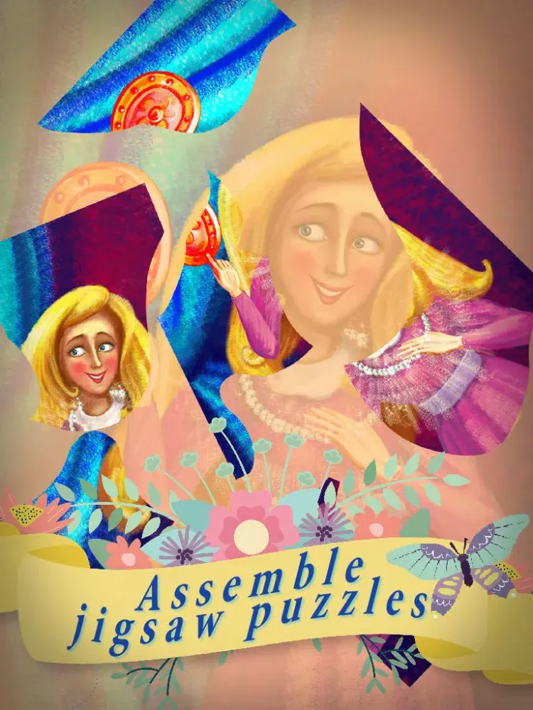 Golden Hair Fairy Tale - The Library of Classic Bedtime Stories for Kids Full iPad  Screenshots