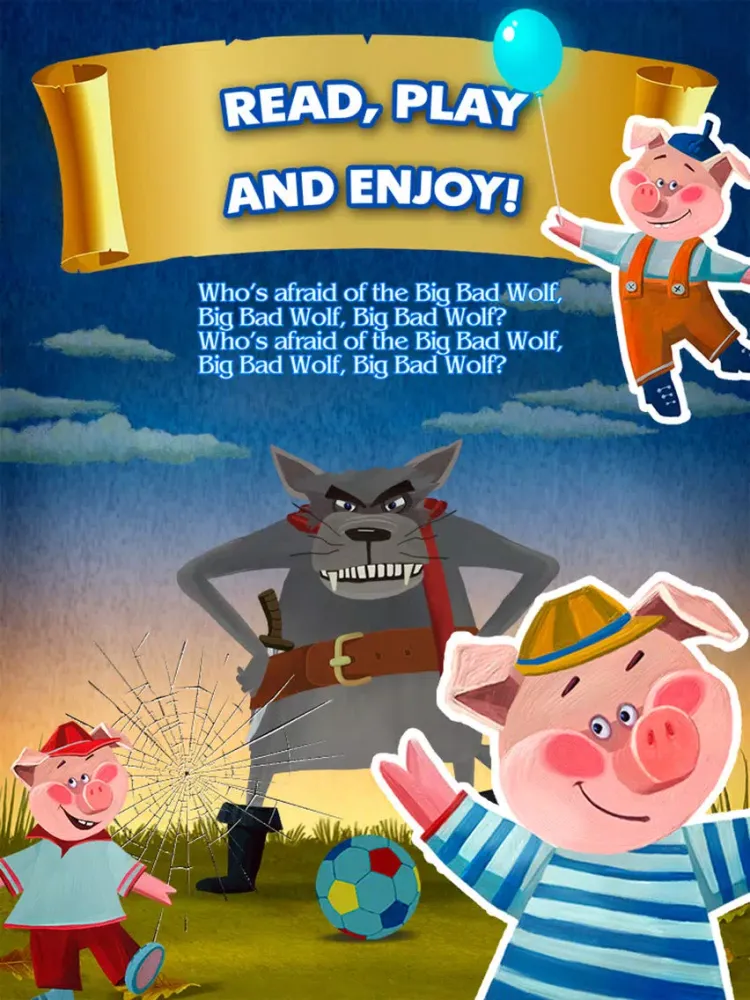 Three Little Pigs and Big Bad Wolf Full iPad Screenshots